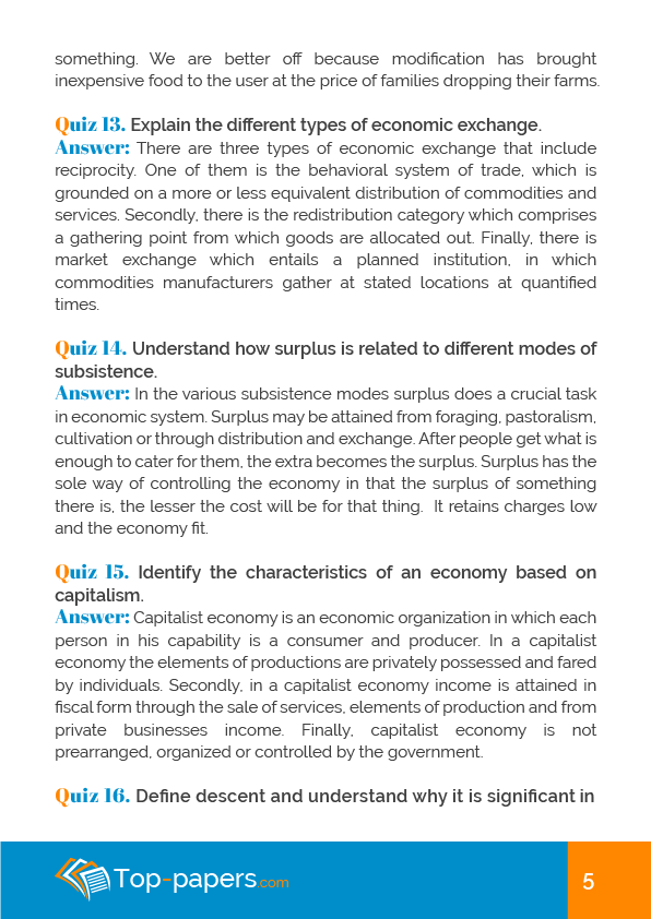 short answer questions examples